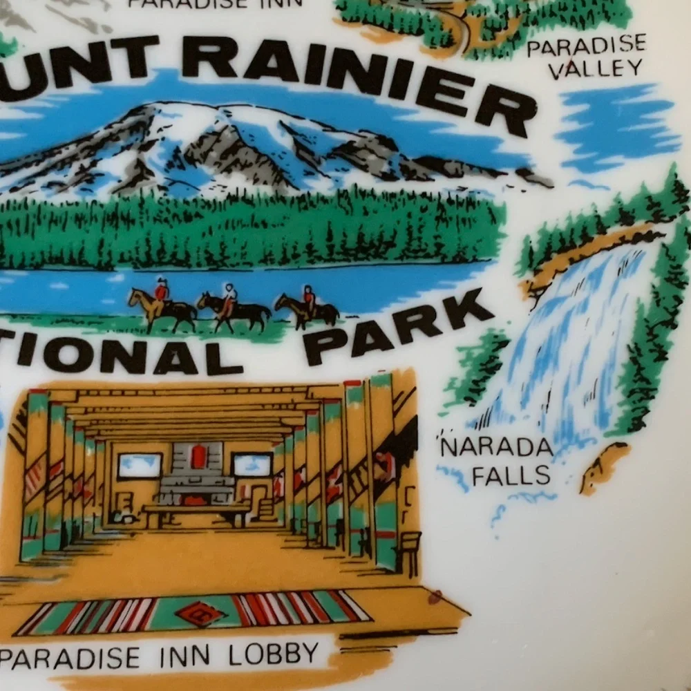 Vintage Mount Rainier Plate